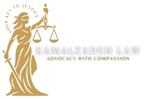 Kamalzadeh Law logo, Your Key to Justice, Advocacy With Compassion